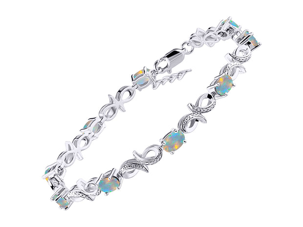 Rylos Bracelets for Women 925 Sterling Silver Infinity Tennis Bracelet Gemstone & Diamonds Adjustable to Fit 7"-8" Wrist, 9 Gorgeous 6X4MM Jewelry for Women Friendship Bracelets