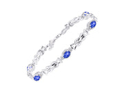 Rylos Bracelets for Women Sterling Silver Love Knot Tennis Bracelet Gemstone & Diamonds Adjustable to Fit 7"-8" Wrist, 5 Gorgeous 6X4MM Jewelry for Women Friendship Bracelets