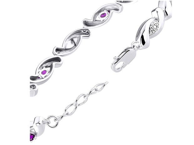 Rylos Bracelets for Women 925 Silver infinity Twist Tennis Bracelet Gemstone & Diamonds Adjustable to Fit 7"-8" Wrist, 6 Gorgeous 4X3MM Jewelry for Women Friendship Bracelets