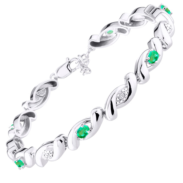 Rylos Bracelets for Women 925 Silver infinity Twist Tennis Bracelet Gemstone & Diamonds Adjustable to Fit 7"-8" Wrist, 6 Gorgeous 4X3MM Jewelry for Women Friendship Bracelets