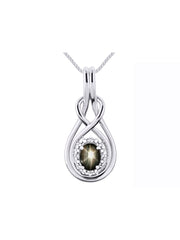 RYLOS Necklaces for Women Gold 14K  Love Knot Necklace Gemstone & Genuine Diamonds Pendant 18" Chain 8X6MM  Birthstone  Womens Jewelry Gold Necklaces For Women Diamond Necklaces for Women