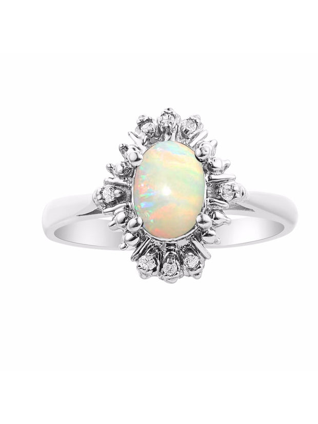 Rylos Ring showcasing a 7X5MM Oval Gemstone & Sparkling Diamonds - Exquisite Color Stone Jewelry for Women in Sterling Silver, Available in Sizes 5-10