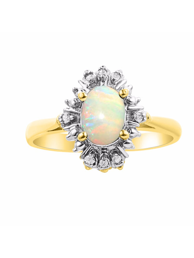 Rylos Ring showcasing a 7X5MM Oval Gemstone & Sparkling Diamonds - Exquisite Color Stone Jewelry for Women in Yellow Gold Plated Silver, Available in Sizes 5-10