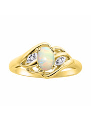 Rylos Ring featuring Classic Style, 6X4MM Birthstone Gemstone, & Diamonds - Elegant Jewelry for Women in Yellow Gold Plated Silver, Sizes 5-10