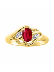 Rylos Ring featuring Classic Style, 6X4MM Birthstone Gemstone, & Diamonds - Elegant Jewelry for Women in Yellow Gold Plated Silver, Sizes 5-10