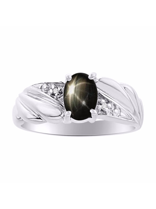 Rylos Angel Wing Birthstone Ring 7X5MM Gemstone & Diamonds - Elegant Stone Jewelry for Women in Sterling Silver, Available in Sizes 5-10