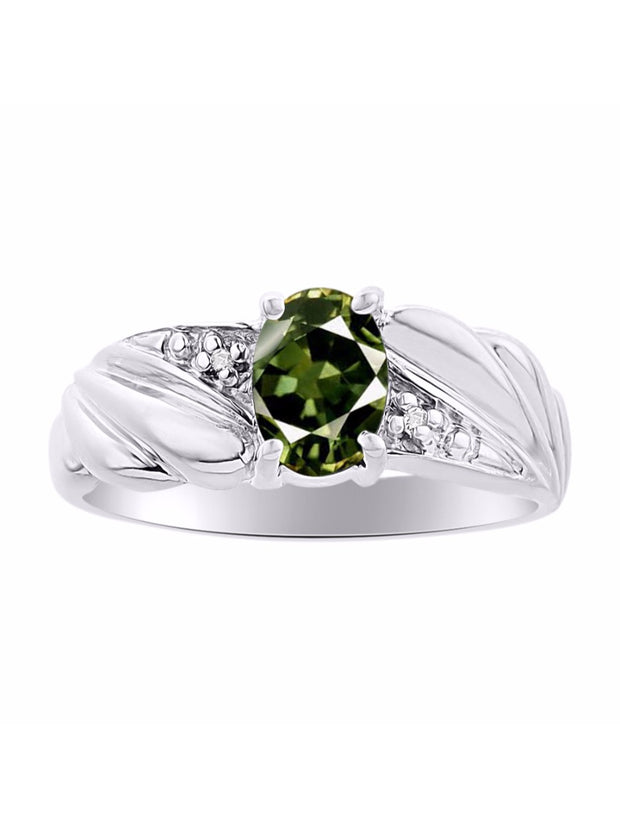 Rylos Angel Wing Birthstone Ring 7X5MM Gemstone & Diamonds - Elegant Stone Jewelry for Women in Sterling Silver, Available in Sizes 5-10