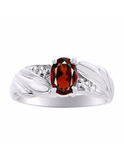 Rylos 14K White Gold Angel Wing Birthstone Ring 7X5MM Gemstone & Diamonds - Captivating Color Stone Jewelry for Women in Gold, Sizes 5-10