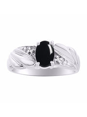 Rylos 14K White Gold Angel Wing Birthstone Ring 7X5MM Gemstone & Diamonds - Captivating Color Stone Jewelry for Women in Gold, Sizes 5-10