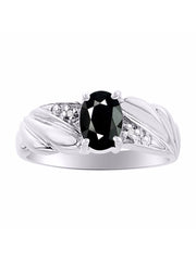 Rylos 14K White Gold Angel Wing Birthstone Ring 7X5MM Gemstone & Diamonds - Captivating Color Stone Jewelry for Women in Gold, Sizes 5-10