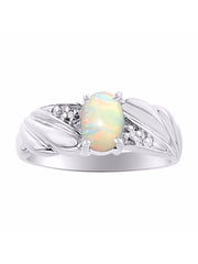 Rylos 14K White Gold Angel Wing Birthstone Ring 7X5MM Gemstone & Diamonds - Captivating Color Stone Jewelry for Women in Gold, Sizes 5-10