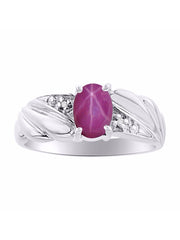 Rylos 14K White Gold Angel Wing Birthstone Ring 7X5MM Gemstone & Diamonds - Captivating Color Stone Jewelry for Women in Gold, Sizes 5-10