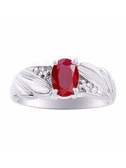 Rylos 14K White Gold Angel Wing Birthstone Ring 7X5MM Gemstone & Diamonds - Captivating Color Stone Jewelry for Women in Gold, Sizes 5-10