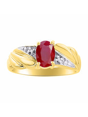 Rylos 14K Yellow Gold Angel Wing Birthstone Ring 7X5MM Gemstone & Diamonds - Captivating Color Stone Jewelry for Women in Gold, Sizes 5-10