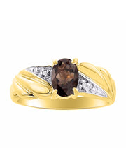 Rylos 14K Yellow Gold Angel Wing Birthstone Ring 7X5MM Gemstone & Diamonds - Captivating Color Stone Jewelry for Women in Gold, Sizes 5-10