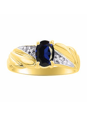 Rylos 14K Yellow Gold Angel Wing Birthstone Ring 7X5MM Gemstone & Diamonds - Captivating Color Stone Jewelry for Women in Gold, Sizes 5-10