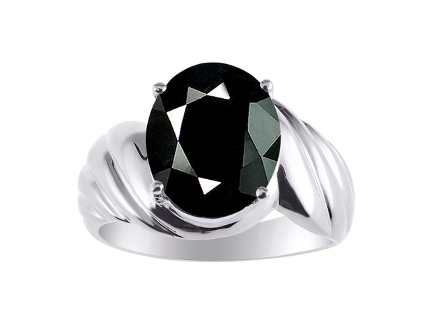 Rylos Classic Designer Style Oval 12X10MM Solitaire Gemstone Ring - Gem Jewelry for Women & in Sterling Silver, Sizes 5-13