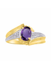 Rylos 14K Yellow Gold Swirl Z Ring with 7X5MM Oval Gemstone & Diamond Accent  Exquisite Color Stone Birthstone Jewelry for Women  Available in Sizes 5-10