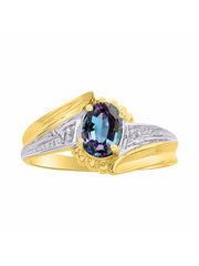 Rylos 14K Yellow Gold Swirl Z Ring with 7X5MM Oval Gemstone & Diamond Accent  Exquisite Color Stone Birthstone Jewelry for Women  Available in Sizes 5-10