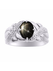 Rylos 14K White Gold Classic Ring with 9X7MM Oval Gemstone & Sparkling Diamonds  Exquisite Gem Jewelry for Women  Available in Sizes 5-10