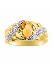 Rylos Classic Ring with 9X7MM Oval Gemstone & Diamonds  Radiant Birthstone Color Stone Jewelry for Women In Yellow Gold Plated Silver  Available in Sizes 5-13