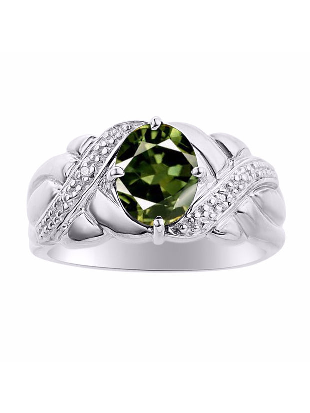 Rylos 14K White Gold Classic Ring with 9X7MM Oval Gemstone & Sparkling Diamonds  Exquisite Gem Jewelry for Women  Available in Sizes 5-10