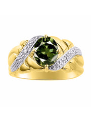 Rylos 14K Yellow Gold Classic Ring with 9X7MM Oval Gemstone & Sparkling Diamonds  Exquisite Gem Jewelry for Women  Available in Sizes 5-10