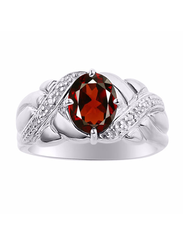 Rylos 14K White Gold Classic Ring with 9X7MM Oval Gemstone & Sparkling Diamonds  Exquisite Gem Jewelry for Women  Available in Sizes 5-10