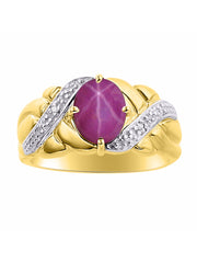 Rylos Classic Ring with 9X7MM Oval Gemstone & Diamonds  Radiant Birthstone Color Stone Jewelry for Women In Yellow Gold Plated Silver  Available in Sizes 5-13