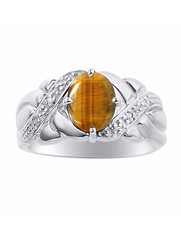 Rylos Classic Ring with 9X7MM Oval Gemstone & Diamonds  Radiant Birthstone Color Stone Jewelry for Women in Sterling Silver  Available in Sizes 5-13