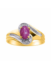 Rylos Designer Swirl Style Ring Yellow Gold Plated Silver 925 : 7X5MM Oval Gemstone & Diamond Accent - Birthstone Jewelry for Women - Available in Sizes 5-10.