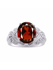 Rylos 14K White Gold Ring with 12X10MM Gemstone & Diamonds  Striking Ring for Middle or Pointer Finger  Exquisite Color Stone Jewelry for Women  Available in Sizes 5-13