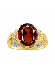 Rylos 14K Yellow Gold Ring with 12X10MM Gemstone & Diamonds  Striking Ring for Middle or Pointer Finger  Exquisite Color Stone Jewelry for Women  Available in Sizes 5-13