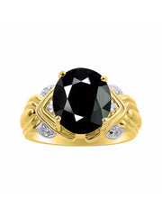 Rylos 14K Yellow Gold Ring with 12X10MM Gemstone & Diamonds  Striking Ring for Middle or Pointer Finger  Exquisite Color Stone Jewelry for Women  Available in Sizes 5-13