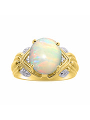 Rylos 14K Yellow Gold Ring with 12X10MM Gemstone & Diamonds  Striking Ring for Middle or Pointer Finger  Exquisite Color Stone Jewelry for Women  Available in Sizes 5-13