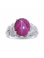 Rylos 14K White Gold Ring with 12X10MM Gemstone & Diamonds  Striking Ring for Middle or Pointer Finger  Exquisite Color Stone Jewelry for Women  Available in Sizes 5-13