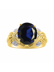 Rylos 14K Yellow Gold Ring with 12X10MM Gemstone & Diamonds  Striking Ring for Middle or Pointer Finger  Exquisite Color Stone Jewelry for Women  Available in Sizes 5-13