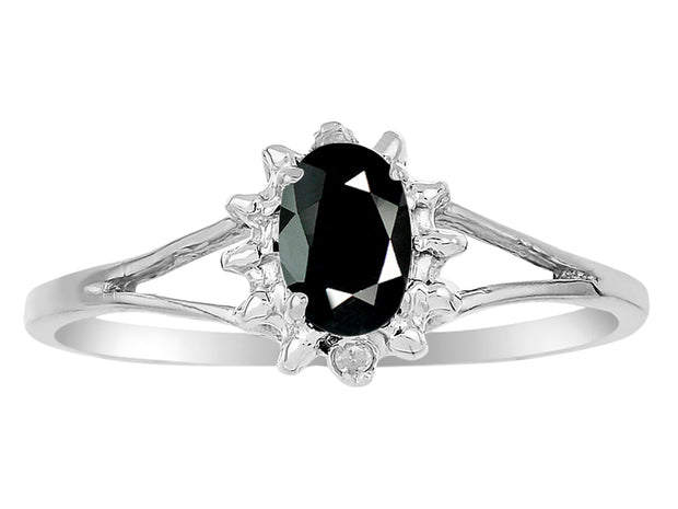 Rylos Halo Ring: Diamond Birthstone with 6X4MM Oval Gemstone - Women's Jewelry in Sterling Silver - Stunning Diamond Ring Sizes 5-10