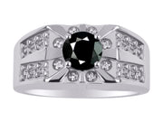 Rylos Men's Designer Starburst Ring with 7MM Round Gemstone & Diamond  Birthstone Rings in Sizes 8-13 in Sterling Silver