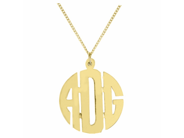 RYLOS Necklaces  For Women Gold Necklaces for Women & Men  14K Yellow Gold or White Gold Monogram Necklace Personalized 25mm Special Order, Made to Order Necklace