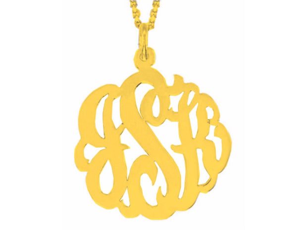 RYLOS Necklaces  For Women Gold Necklaces for Women & Men  14K White Gold or Yellow Gold Monogram Necklace Personalized 25mm Special Order, Made to Order Necklace