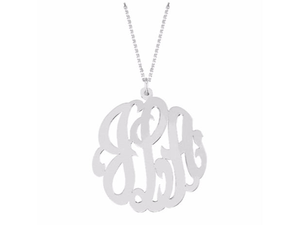 RYLOS Necklaces  For Women Gold Necklaces for Women & Men  14K White Gold or Yellow Gold Monogram Necklace Personalized 45mm Special Order, Made to Order Super Large Necklace