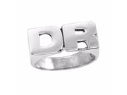 RYLOS Rings  For Women  Jewelry For Women & Men 925 Sterling Silver or Yellow Gold Plated Silver Personalized Initial Ring - Name Ring Unisex Block Style 8mm  Special Order, Made to Order Ring 