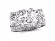 RYLOS Rings  For Women  Jewelry For Women & Men  14K White Gold or Yellow Gold Personalized 0.15 CTW Diamond Name Ring Script Style 12mm . Special Order, Made to Order Ring 