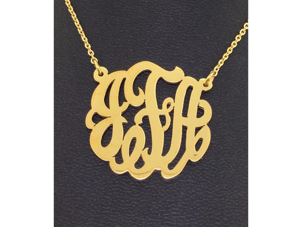 RYLOS Necklaces  For Women Gold Necklaces for Women & Men  Sterling Silver or Yellow Gold Plated Silver Personalized 25MM Nameplate Necklace  Special Order, Made to Order . With 18 inch chain