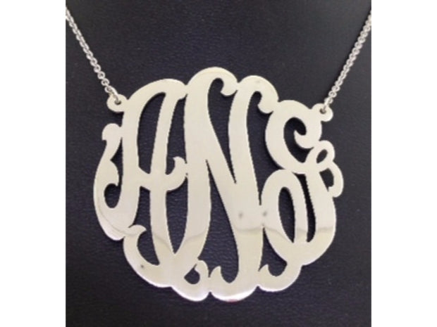 RYLOS Necklaces  For Women Gold Necklaces for Women & Men  Sterling Silver or Yellow Gold Plated Silver Personalized 45MM Nameplate Necklace  Special Order, Made to Order . With 18 inch chain