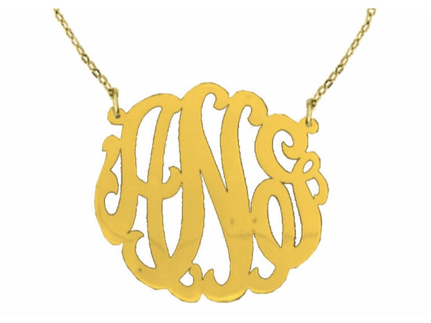 RYLOS Necklaces  For Women Gold Necklaces for Women & Men  Sterling Silver or Yellow Gold Plated Silver Personalized 45MM Nameplate Necklace  Special Order, Made to Order . With 18 inch chain