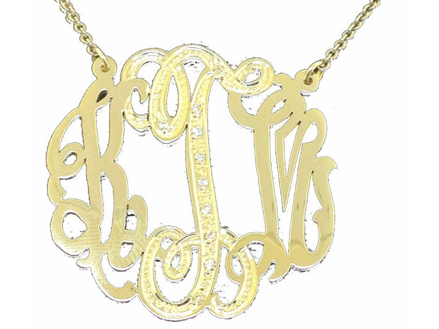 RYLOS Necklaces  For Women Gold Necklaces for Women & Men  Yellow Gold Plated Silver or Sterling Silver Personalized 35MM Nameplate Necklace Special Order, Made to Order  18 inch chain