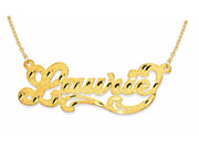 RYLOS Necklaces  For Women Gold Necklaces for Women & Men  Yellow Gold Plated Silver or Sterling Silver Personalized Satin Finish Diamond Cut Nameplate Necklace  Special Order, Made to Order Necklace 