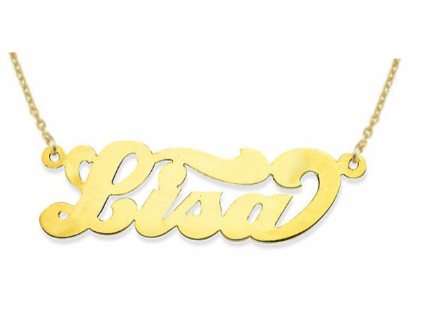 RYLOS Necklaces  For Women Gold Necklaces for Women & Men 925 Sterling Silver or Yellow Gold Plated Silver Personalized High Polish Shiny Nameplate Necklace  Special Order, Made to Order Necklace 